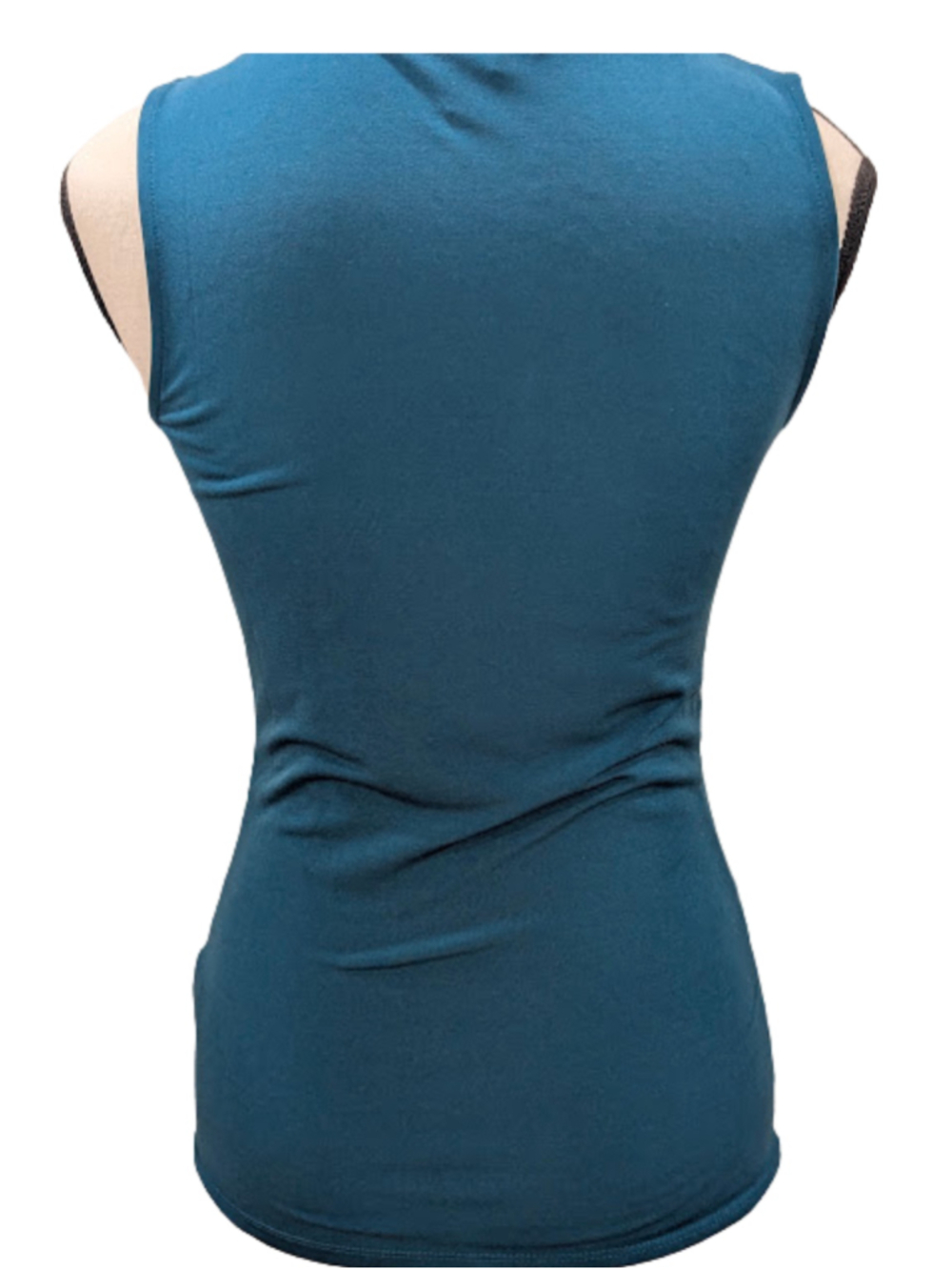 Banana Republic Womens XS Teal Ruched Cowl Neck Top Quiet Luxury Office Chic - Picture 3 of 10